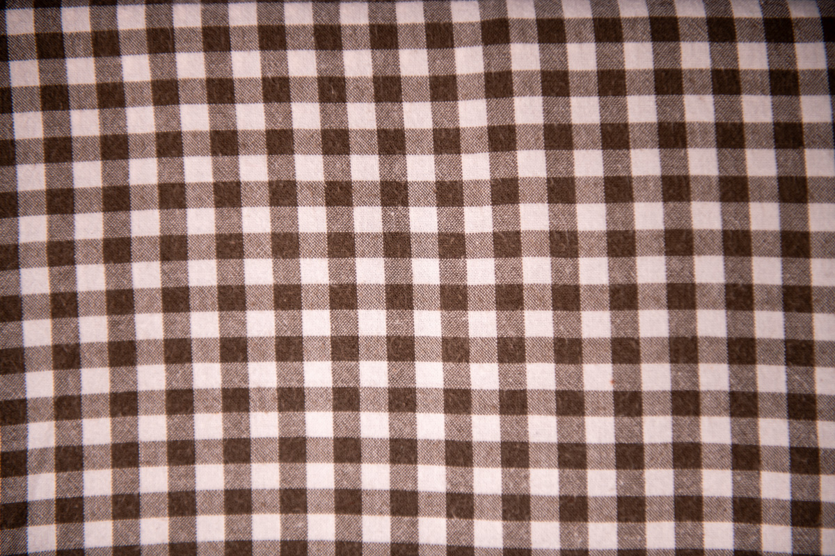 BARKYARD CHECK BROWN (Custom Made Bandana)