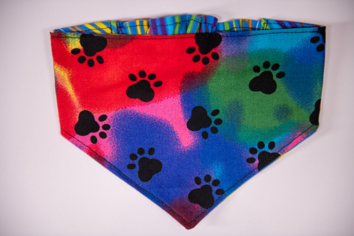 Playful black paw print XS