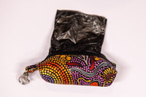Holder with poop bag